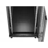 Spintelė stovui LANBERG FF01-6222-12B 22U 600x1200 mm juoda su stiklinėmis priekinėmis ir galinėmis durelėmis