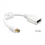 DisplayPort laidas DeLOCK 65427 Mini DisplayPort 0,21 m Baltas