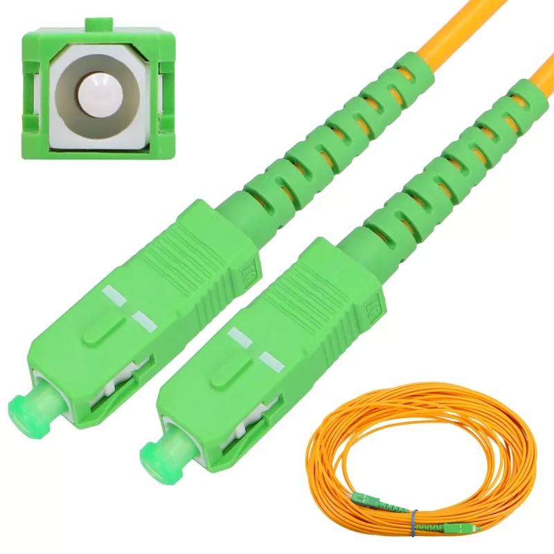 Patchcord Extralink SC/APC–SC/APC vienmodis G.652D 3mm simpleksinis 3m