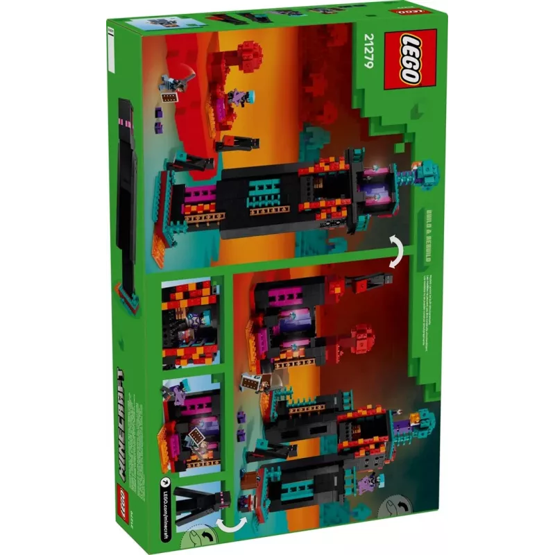 Konstruktorius LEGO Minecraft rinkinys 21279 The Enderman Tower, 867 dalys, 2 minifigūrėlės, 450 mm aukštis