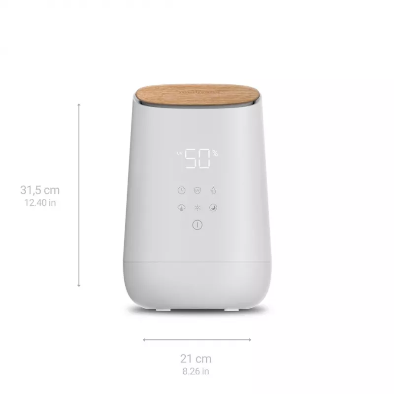 Medisana AH 680 drėkintuvas Ultragarsinis 2,6 L Balta, Mediena 24 W