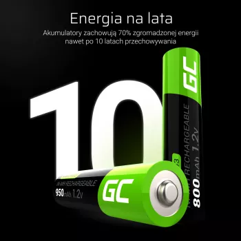 Įkraunama baterija Green Cell GR03 AAA NiMH 1,2 V 950 mAh – 4 vnt., lizdinė pakuotė
