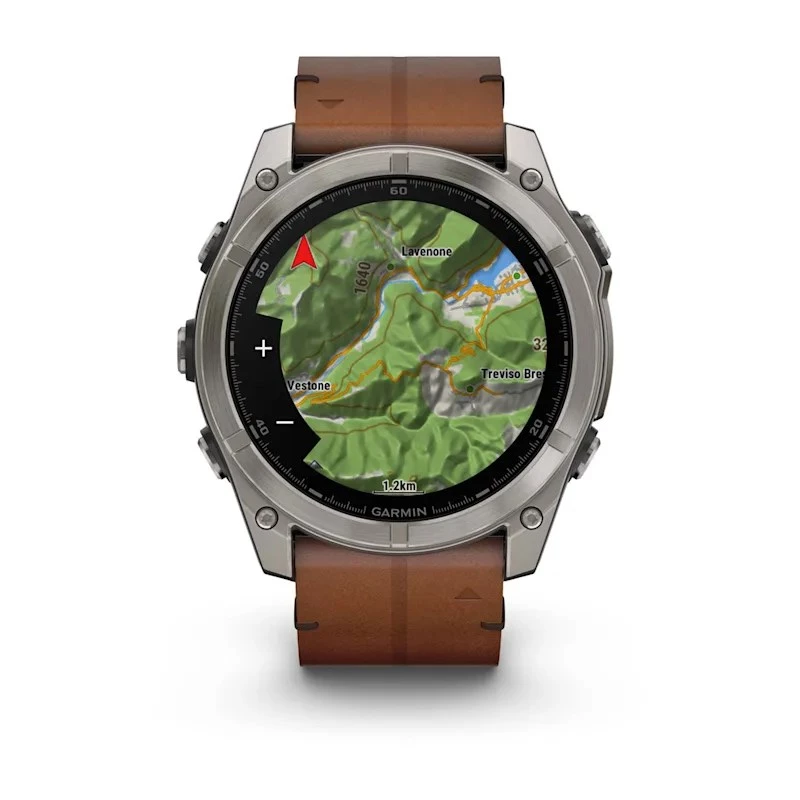 Garmin Fenix 8 3,56 cm (1.4) AMOLED 51 mm Skaitmeninis 454 x 454 pikselių Jutiklinis ekranas Titaninis Wi-Fi GPS (palydovinis)