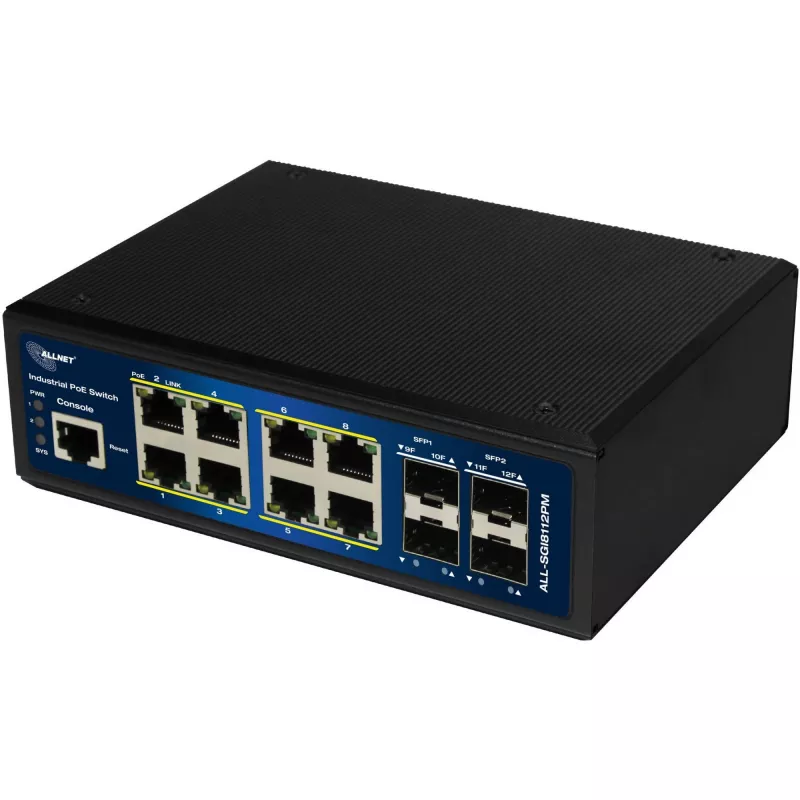 ALLNET pramoninis PoE komutatorius ALL-SGI8112PMJ 8+4 prievadai