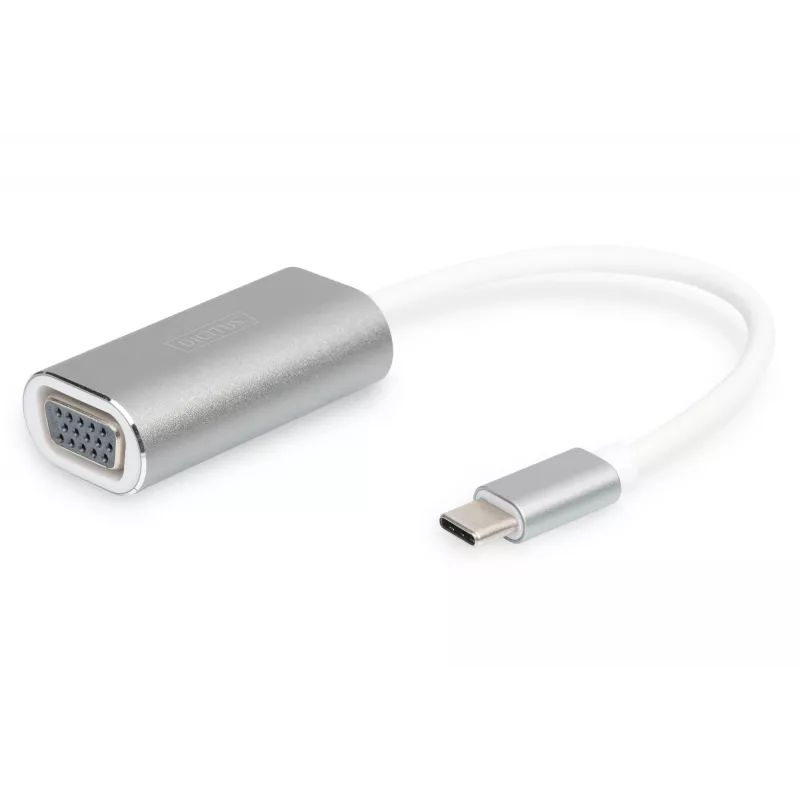 DIGITUS DA-70837 Vaizdo adapteris VGA 1080p FHD į USB 3.0 Type C, aliuminis