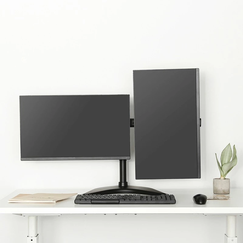 HAGOR HA FS - tvirtinimo komplektas (laikiklis stalui) - 2 LCD ekranams - juodas - Ekrano dydis: 38-68 cm (15-27)