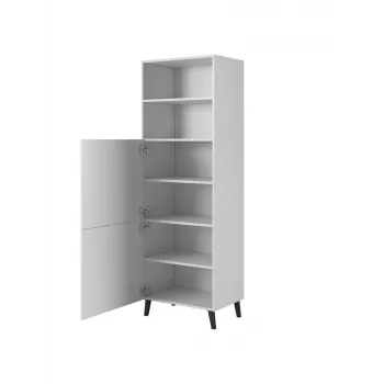 Spintelė ABETO 60x40x176.5 cm baltas/blizgi balta
