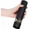 Druskos malūnėlis PROMIS MP34, keraminis peiliukas, reguliuojamas malimo stambumas, 180 mm, juoda, USB