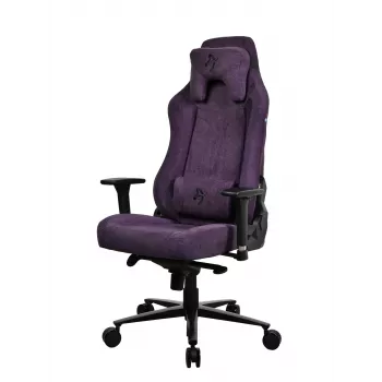 Žaidimų kėdė Arozzi Vernazza SoftFabric Purple — ergonomiškas dizainas, reguliuojami porankiai ir aukštis