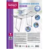 Drabužių džiovyklė LAMART LT8104 dydis 15 M — rotacinė lauko/vidaus džiovinimo stela, 15 m virvių ilgis