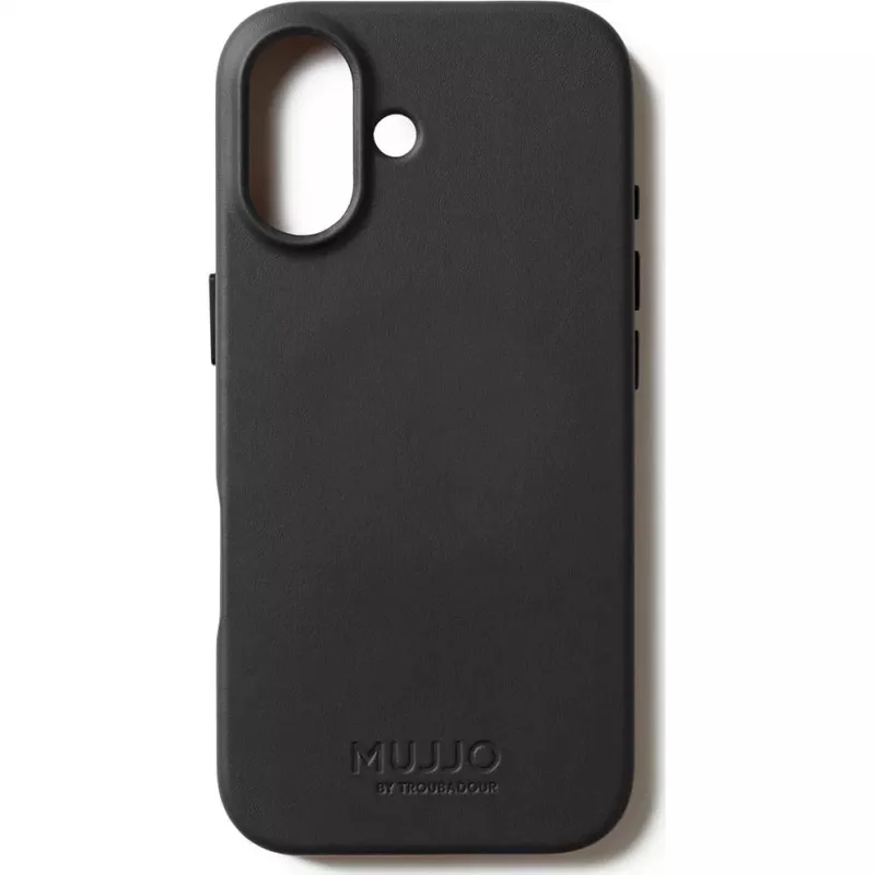 Mujjo Full Leather Case MagSafe dėklas, skirtas iPhone 17, juodas