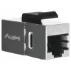 Keystone modulis LANBERG KSF5-3000 — Cat5e F/UTP plokščiam kabeliui, RJ-45 lizdas, juoda