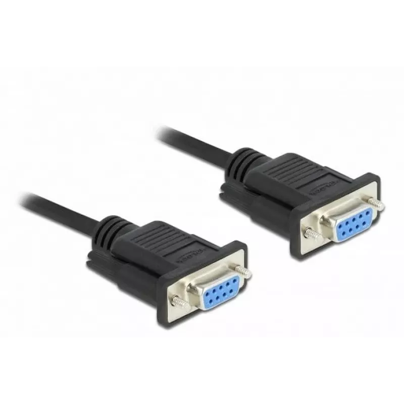 Nuoseklusis kabelis DeLOCK 86605 juodas 2 m RS-232 Sub-D9
