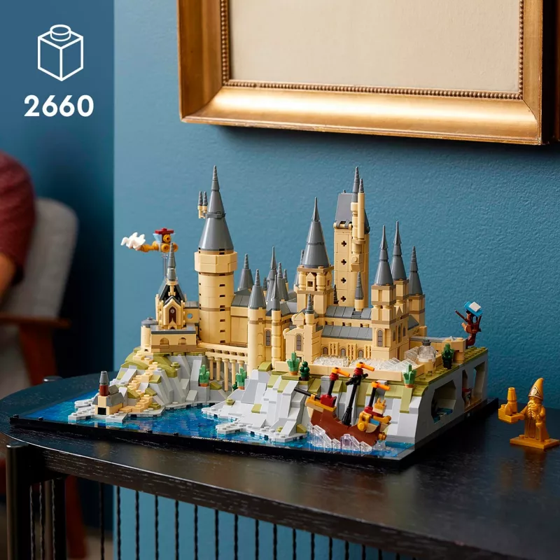 LEGO 76419 Harry Potter Hogvartso pilis ir teritorija – didelis rinkinys suaugusiems, apimantis ikonines vietas: Didžiąją salę, Paslapčių kambarį ir kt. Valentino