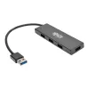 4-Port Ultra-plonas Portable USB 3.0 SuperSpeed Hub U360-004-plonas