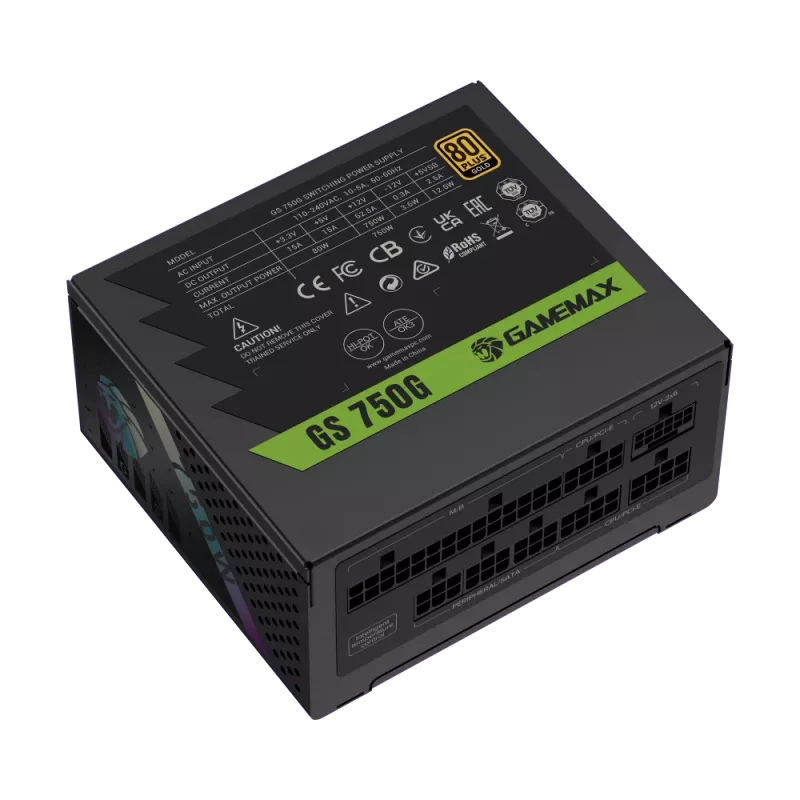Gamemax maitinimo blokas, 80 PLUS, Gold | GS 750G | 750 W