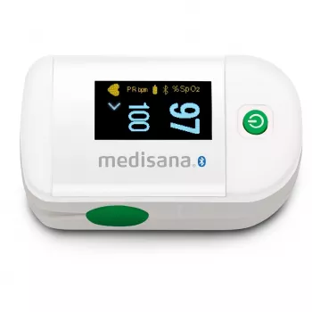 Medisana PM 100 Connect pulsoksimetras, pilkas/baltas