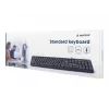 Klaviatūra Gembird KB-U-103-RU Office USB QWERTY anglų rusų juoda