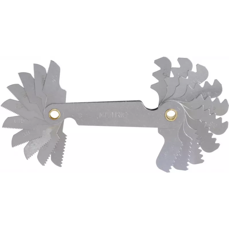 Sriegio matavimo rinkinys ks tools 301.0090 — 22 dalių sriegio matavimo šablonų rinkinys