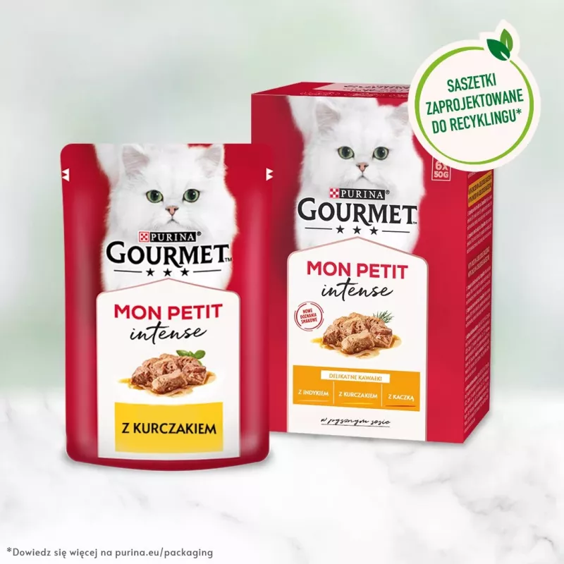 GOURMET Mon Petit Paukštienos mišinys - šlapias kačių maistas - 6 x 50 g