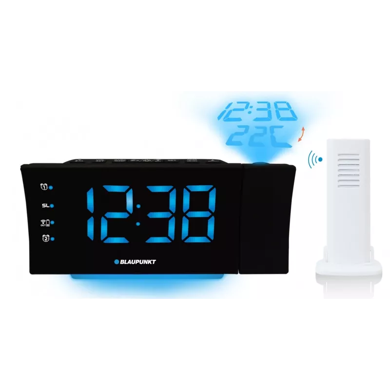 Radijo laikrodis Blaupunkt CRR81USB, FM PLL, juodas, lauko temperatūros jutiklis (CR81USB)