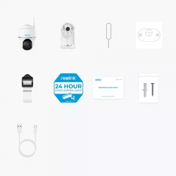 IP apsaugos kamera Reolink Argus B420 3MP lauko, maitinama baterija, Wi‑Fi, panoraminė ir pakreipiama, 5200 mAh, IP65, 110° matymo kampas