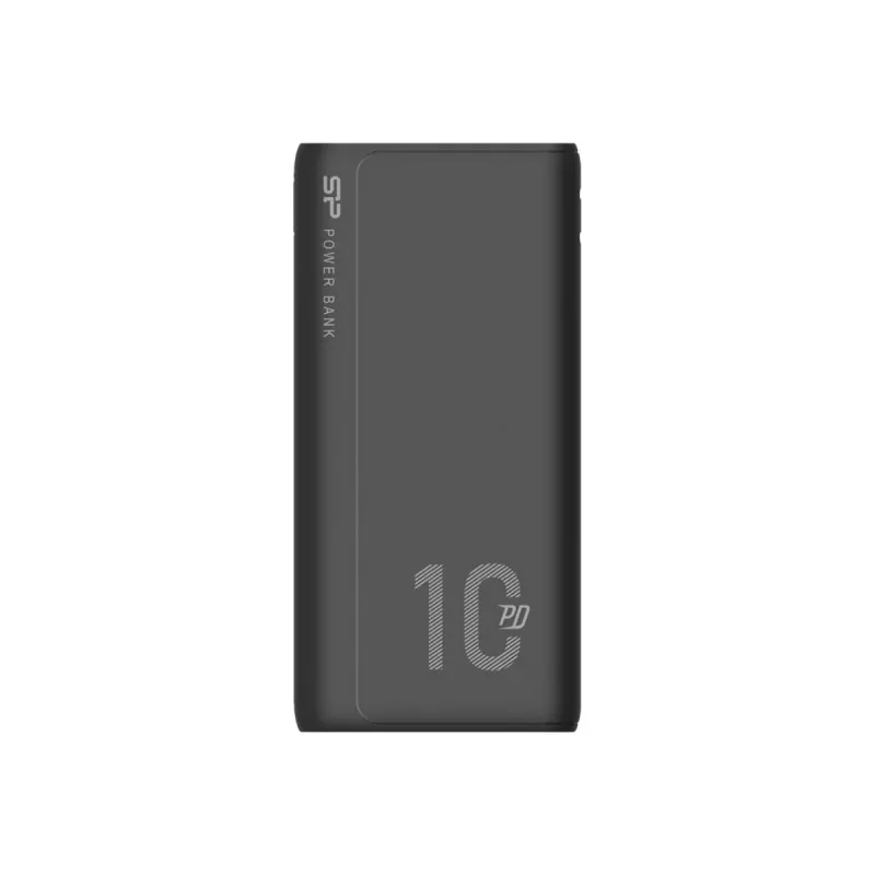 Nešiojamasis įkroviklis Silicon Power QP15 10000 mAh, LiPo, 2x USB-A + 2x USB-C, Micro-USB įvestis, juodas
