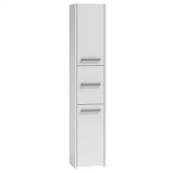 Vonios spintelė top e shop S33 BIEL — laisvai pastatoma, balta, 6 lentynos, 300×300×1700 mm