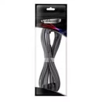 CableMod C-Series Pro Anschlusskabel Variante A 90mm 16 kontaktų į 2×8 kontaktų PCIe anglies