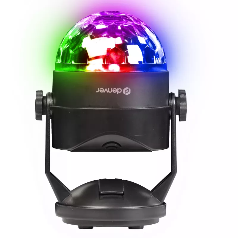 LED disko rutulio šviestuvas DENVER LDB-319 — kompaktiškas LED vakarėlių šviestuvas, modelis 117220200040