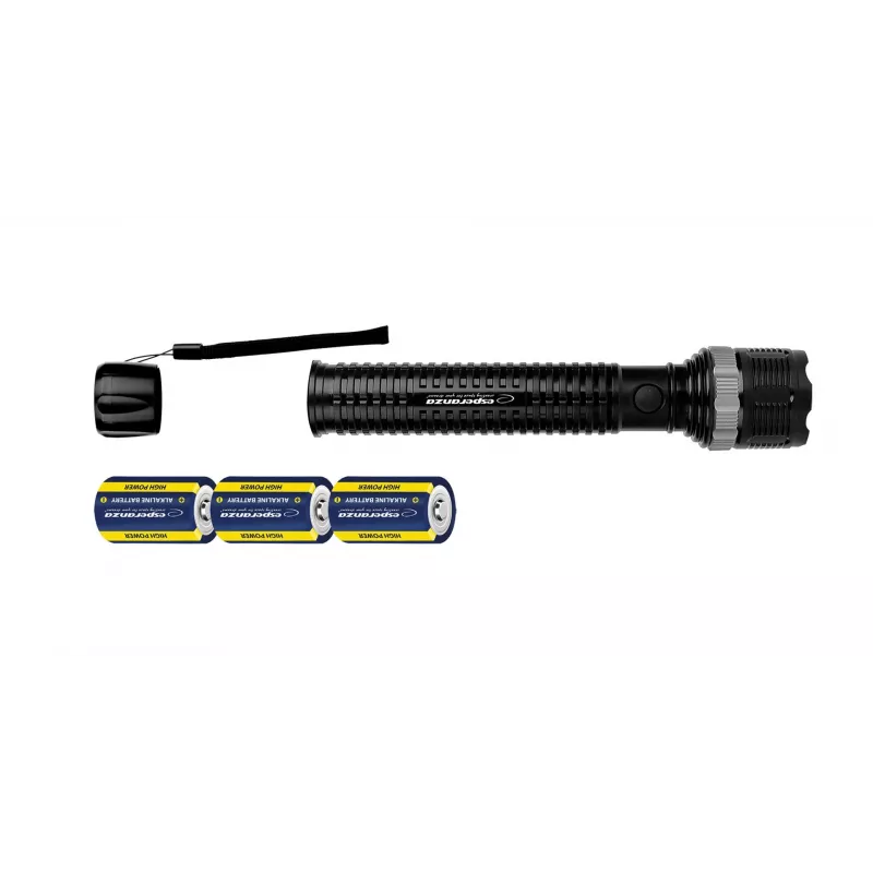 Rankinis žibintuvėlis ESPERANZA Epione XL LED 1.2W 100 lm 100 m Juodas, baterija R20 (3)