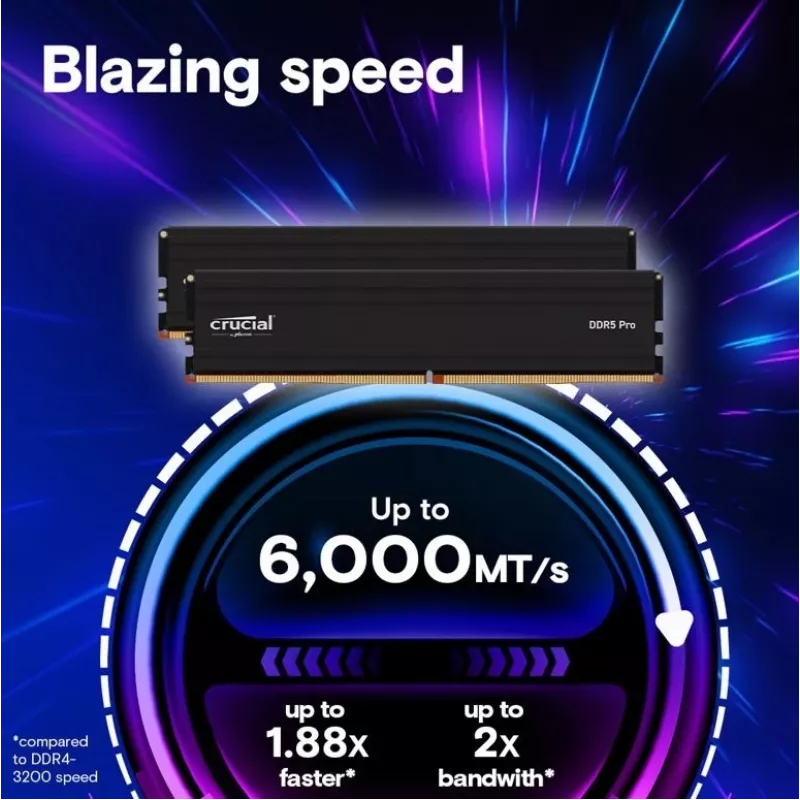 Crucial DDR5 atminties modulis 16 GB 6000 MHz CL48