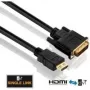 Purelink PureInstall PI3000 - Vaizdo kabelis - Single Link - HDMI / DVI - DVI-D (M) į HDMI (M) - 2 m - Triguba izoliacija - Juoda