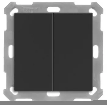 MDT BE-TAL55B206.01 KNX mygtukas Light 55 Basic 2 krypčių juodas matinis Neutralus 1 (BE-TAL55B206.01)