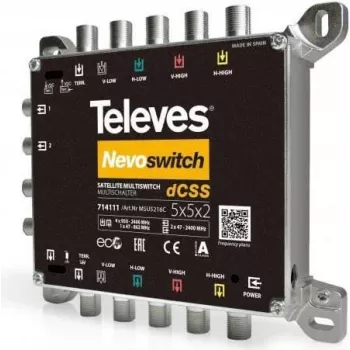 Multiswitch Televes MSU5216C 5 in 2x16 dCSS — Multiswitch palydoviniam ir antžeminiam signalų paskirstymui