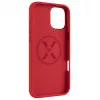 Galinis dangtelis FIXED, skirtas Apple iPhone 16 Plus — MagFlow skystas silikonas, raudonas