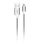 Micro USB kabelis Devia Pheez Series 5V 2.4A 2m — pilka