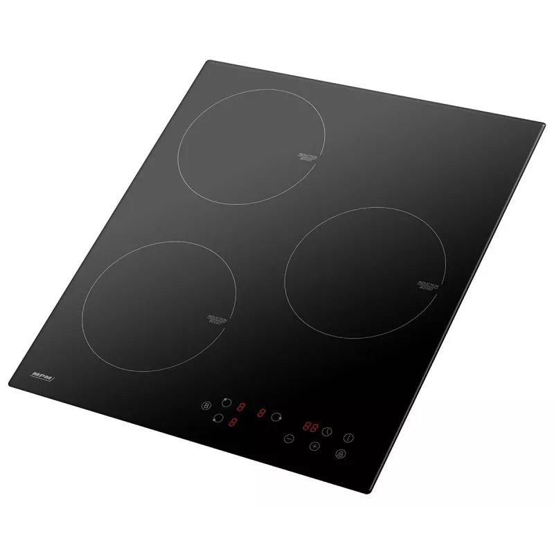 Indukcinė kaitlentė MPM MPM-45-IM-14, įmontuojama 3 zonų (180 mm), stiklo keramikos paviršius, 6000 W, jutiklinis valdymas