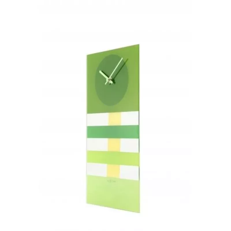 NeXtime laikrodis 2855gn Bold Stripes, 19 x 38 cm, Sieninis, Žalias