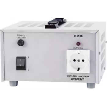Voltcraft IT-1500 universalus laboratorinis izoliacinis transformatorius 1500 VA 230 V/AC, izoliacinis transformatorius (IT-1500)