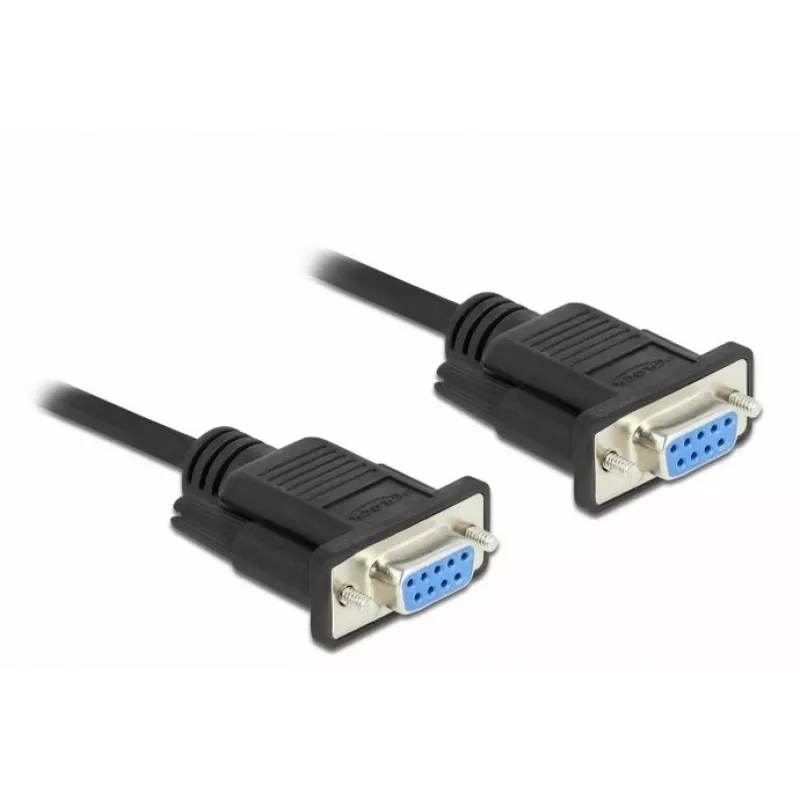 Serijinis laidas DeLOCK 86608 juodas 1 m RS-232 Sub-D9