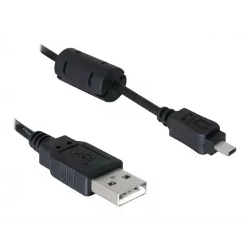DeLOCK USB kabelis 1,83 m, juodas, USB vyriškas / USB moteriškas, nikeliuotas