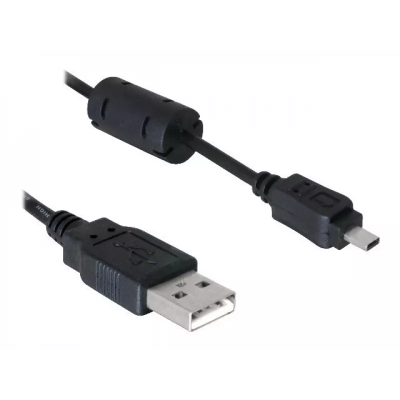 DeLOCK USB kabelis 1,83 m, juodas, USB vyriškas / USB moteriškas, nikeliuotas