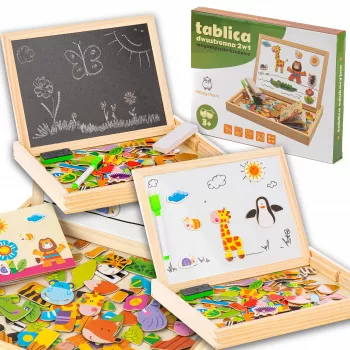 Extralink Toys Tablica KREDOWO-MAGNETYCZNA Edukacyjna Dwustronna