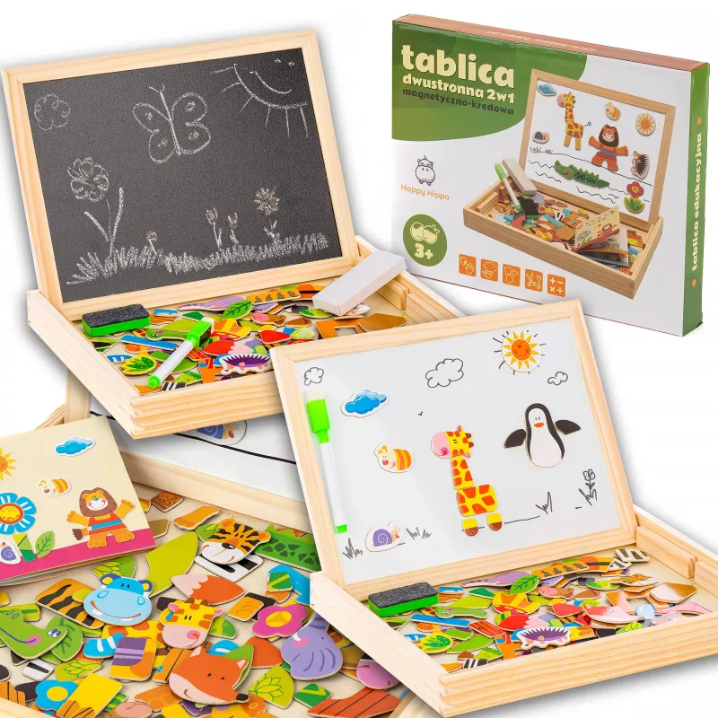 Extralink Toys Tablica KREDOWO-MAGNETYCZNA Edukacyjna Dwustronna