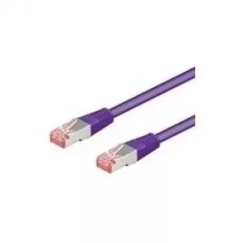 Wentronic Goobay CAT 6 komutacinis kabelis, S/FTP (PiMF), Violet, 1 m - LSZH Halogen-Free, Copper (93536)