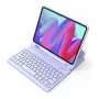 Belaidė Bluetooth klaviatūra Inateck KB04002 — QWERTY išdėstymas, įmontuota 280 mAh baterija, jutiklinis kilimėlis, violetinė — suderinama su iPad Air 11 colių (6/7 kartos)