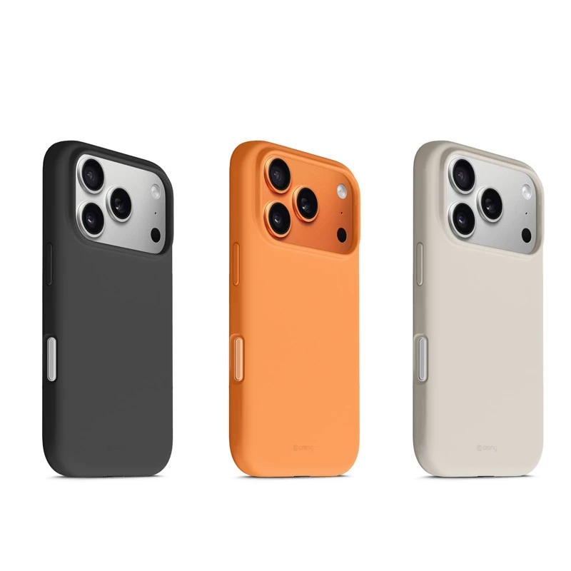 Apsauginis MagSafe dėklas Crong, skirtas iPhone 17 Pro — oranžinis