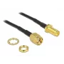 Koaksialinis kabelis DeLOCK 88876 RP-SMA standartinis 0,2 m juodas