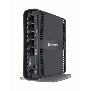 Mikrotik hAP ax2 belaidis maršrutizatorius Gigabit Ethernet Dviejų dažnių (2,4 GHz / 5 GHz) Juodas